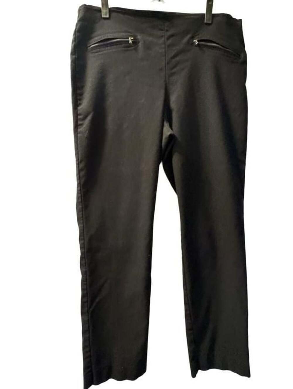 Van Heusen Stretch Extensible Black Pants Size 16 Regular with Zipper Pockets